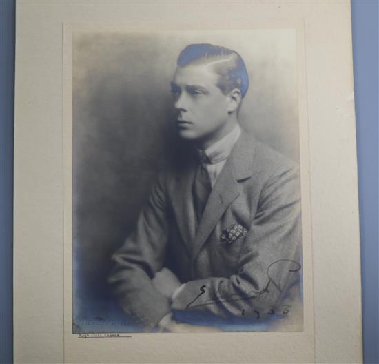 Royal Interest - a cream-toned bromide photographic portrait by Hugh Cecil of Prince Edward Duke of Windsor 18 x 13.5cm